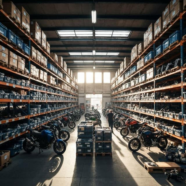 Almacén de repuestos para motocicletas